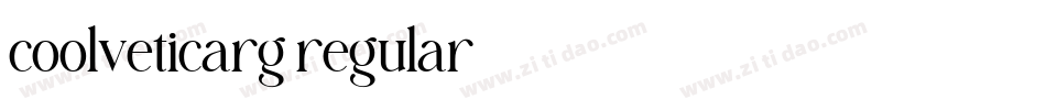 coolveticarg regular字体转换